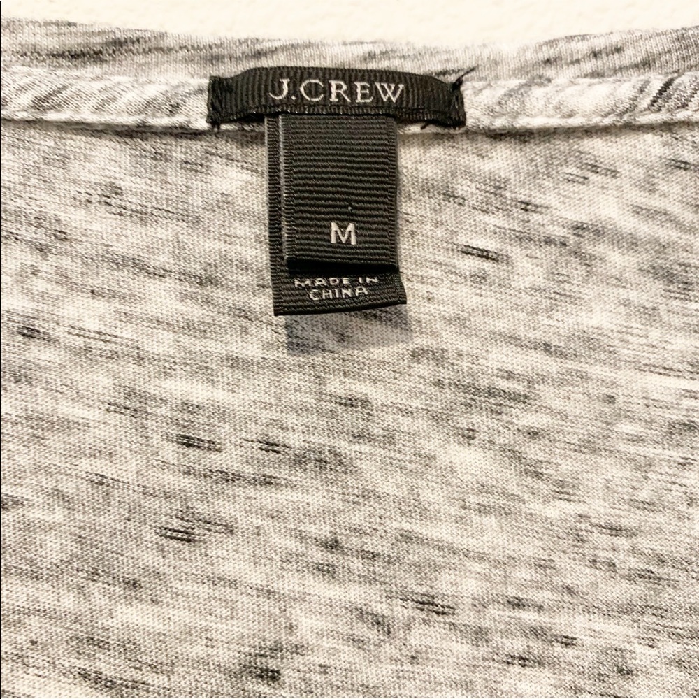 J. Crew Sequin Grey Top Tee Shirt - Picture 3 of 8